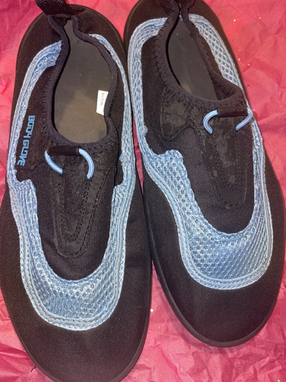 Body Glove Black and Light Blue Kids Water Shoes Girls Size 6